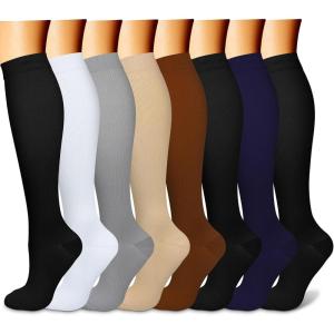 imageFEYHAY Copper Compression Socks 8 Pairs 1520 mmHg Circulation is Best Athletic ampamp Daily for Men ampamp Women Running Climbing06 Colour Mixture